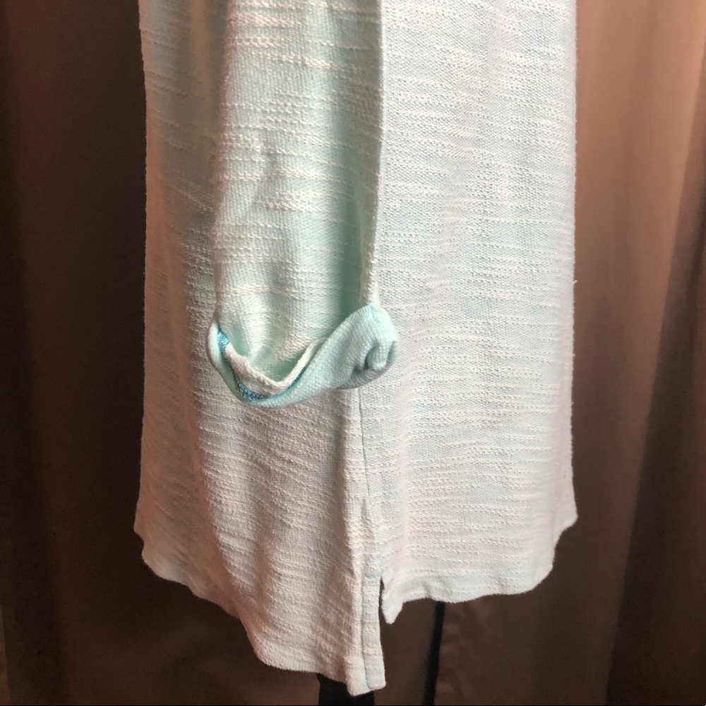 Columbia 3/4 Sleeve Outdoor Teal Crew Scoop Neck Shirt - Picture 5 of 11